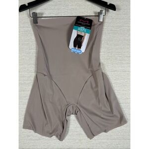 Maidenform Flexees Shapewear Shorts XL Hi Waist Tummy Control Thigh Slimmer Nude